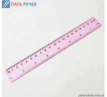 Линейка пласт. 20см цветная,прозрачная (23-16)