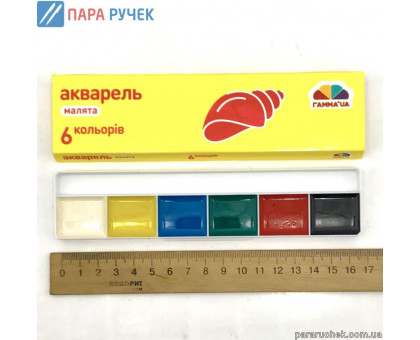 Краски "Гамма" 6цв. картон 100101