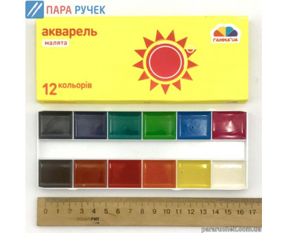 Краски "Гамма" 12цв. картон 100102