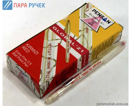 Ручка шариковая масл. Global красная