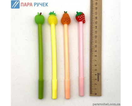 Ручка гелевая 6035 Фрукты син.