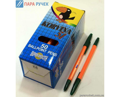 Ручка шариковая CORVINA зелен.