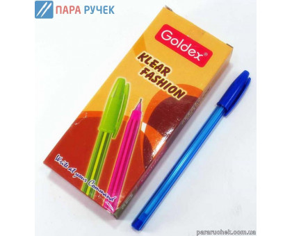 Ручка шариковая Goldex Klear fashion син. 1.0мм
