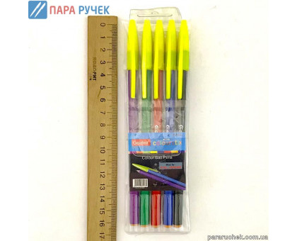Набор ручек шарик. Goldex Colorstix-5цв. (932)