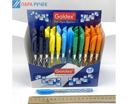 Ручка шариковая Goldex Silver 745 син. 0.6мм.