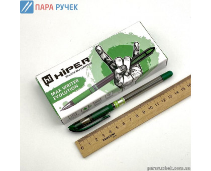 Ручка шарик. Hiper Max Writer Evolution HO-335-ES зеленая