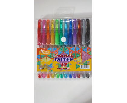 Набір ручок гель 12кол. Glitter ГР47