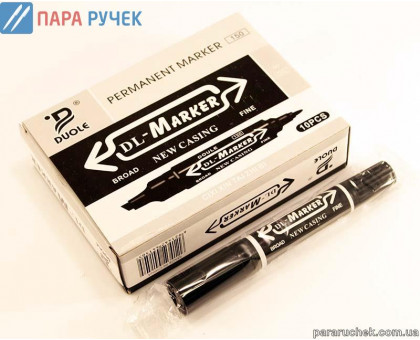 Маркер двухсторонний (150) черный