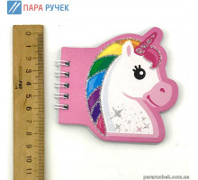 Блокнот А7 спир. 1313 единорог