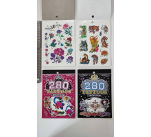Тату в блокноті (6 аркушів) В6 "280 tattoos" 12х17см (24шт.)