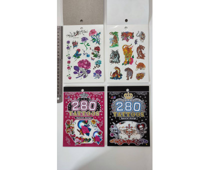 Тату в блокноті (6 аркушів) В6 "280 tattoos" 12х17см (24шт.)