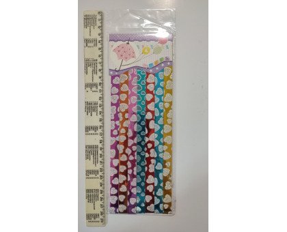 Стрічка декор. ST 4462 з блискітками та орнам. 25*1,2см
