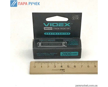 Аккумулятор в фонарик 3,7V VIDEX 2800 ЗАЩИТА (18650)
