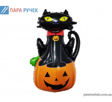 Шар возд. фольга "Кот над гарбузом" 990303