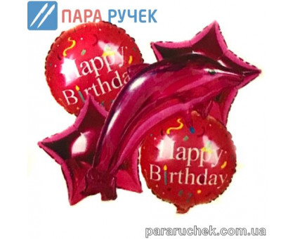 Шар возд. фольга "Дельфин" голубой 393 н-р 13шт.
