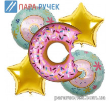 Шар возд. фольга "Пончик" н-р 5шт.