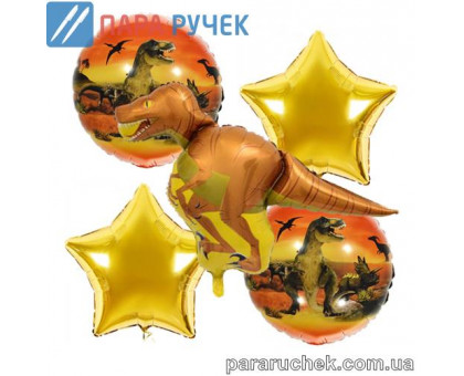 Шар возд. фольга "Динозавр" 428 зеленый н-р 5шт.