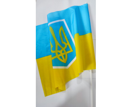 Прапор України 60х90см з палицею
