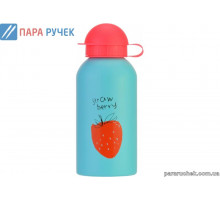Пляшка для води CF61303 дитяча CoolForSchool, Strawberry 500мл. блакитна