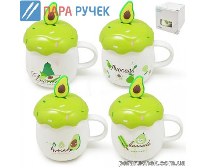 Чашка с крышкой  TL00012 "Avocado" 400мл