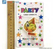 Свеча для торта "Смайлик PARTY"