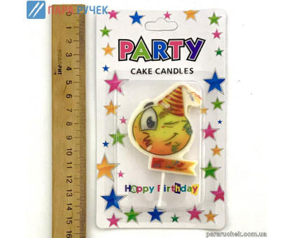 Свеча для торта "Смайлик PARTY"