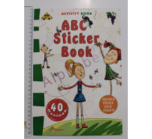 Книга А4 м'яка з наліпками "ABC Sticker Book"-лабіринти, прописи, завдання, Талант