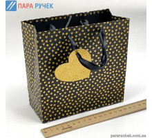 Пакет подарун. 16*16*7см GB-21437 чорний