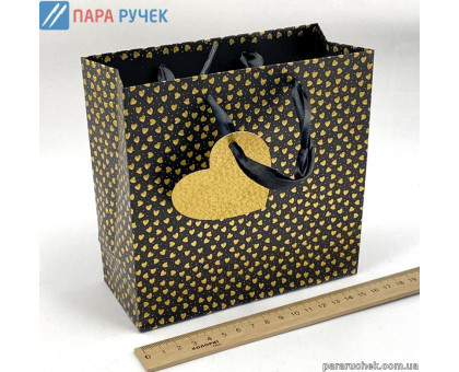 Пакет подарун. 16*16*7см GB-21437 чорний