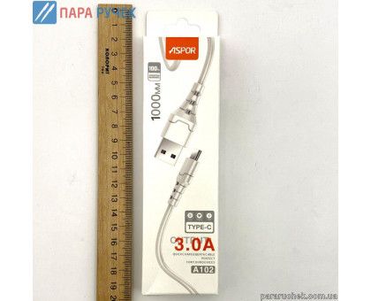Кабель Aspor A102 Type-C 3A/1м.