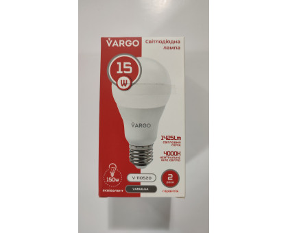LED Лампа VARGO A65 15W Е27 4000К