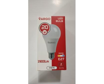 LED Лампа VARGO A80 20W Е27 6500/4000К