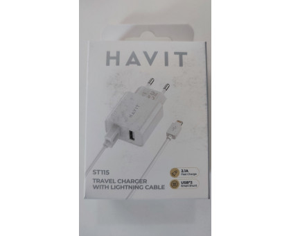 Зарядка HAVIT HV-ST115 1USB + кабель LIGHTNING
