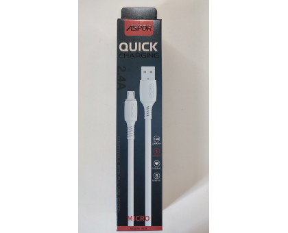 Кабель Aspor A128 Micro USB 2,4A/1м.