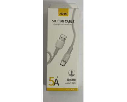 Кабель Aspor A082 Type-C 5А/1м. Silicone