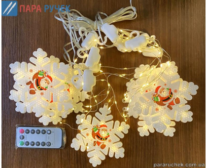 Гирлянда электр. штора CL65 USB Т. белая