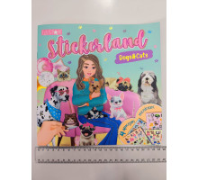Книга "Stickerland - Dogs & Cats" ГЛІТЕР з 4 арк. наліпок 23х22,5см, РМ-87