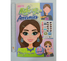 Книга А4+ "Студія краси. Make up & Accesories" з наліпками ГЛІТЕР РМ-76