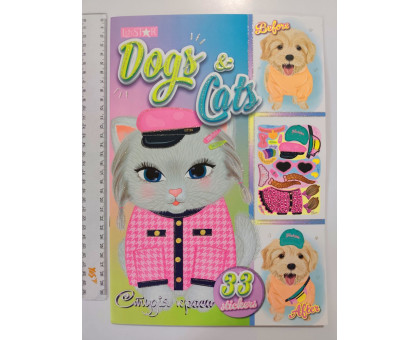 Книга А4+ "Студія краси. Dogs & Cats" з наліпками ГЛІТЕР РМ-76