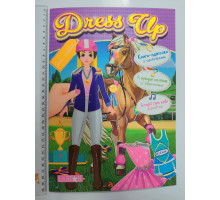Книга-одягалка А4 з наліпками із вбранням Dress Up "Про хоббі дівчаток" LS-03