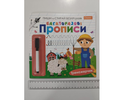 Багаторазові Прописи з маркером "Тренажерчик" НТ-45, Апельсин