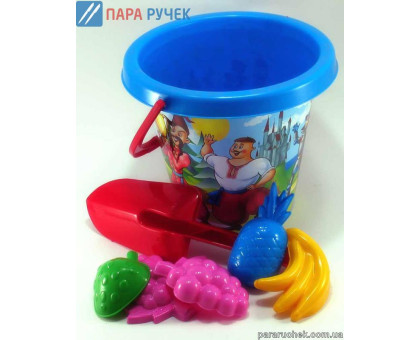 Набор для песка 1 ведро+совок+пасочки+лопатка (3091)