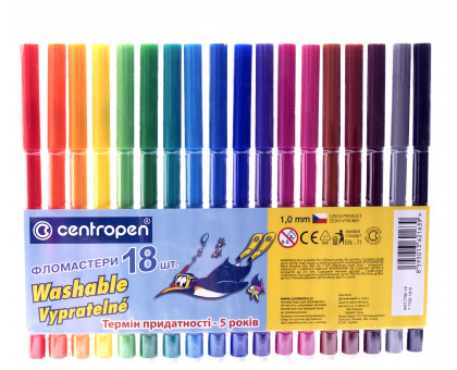 Фломастеры Centropen 18 цветов