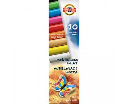 Пластилин Koh-i-Noor Бабочка 10 цветов 200 г 