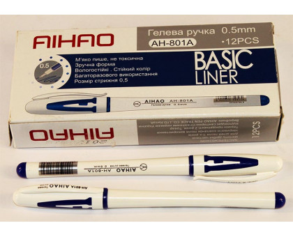 Ручка гелевая синяя Aihao