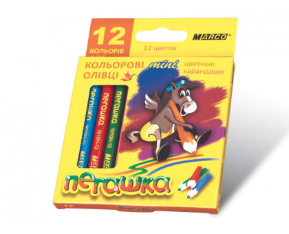 Карандаши "MARCO" Пегашка  12 цветов короткие  (1010Н-12СВ)